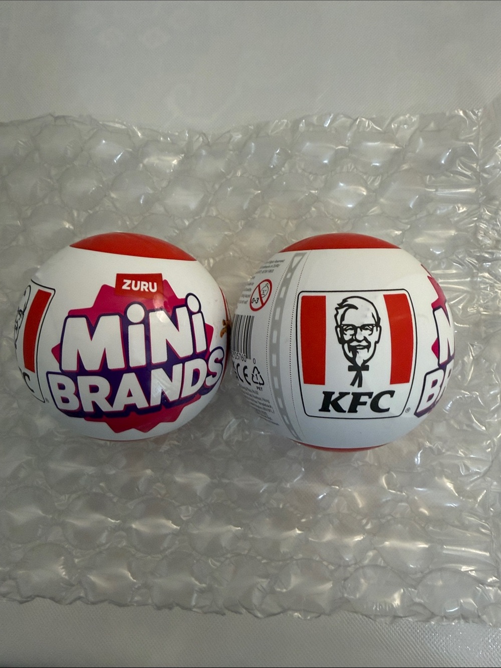 ZURU Mini Brands KFC Collectible Capsule (2)- White & Red